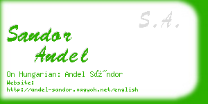 sandor andel business card